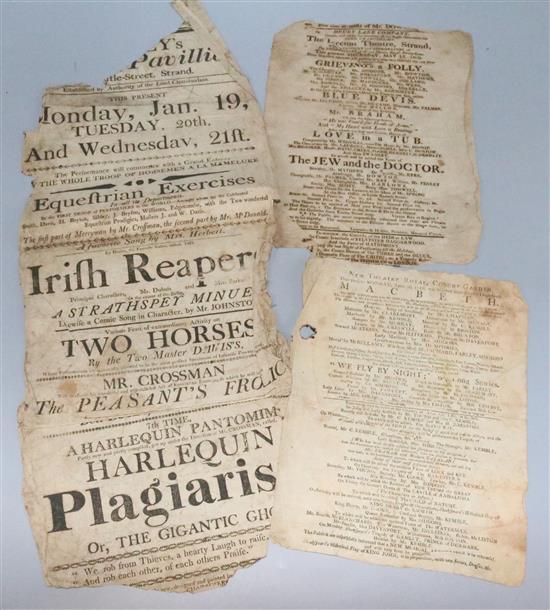 Collection of George III theatre bills
